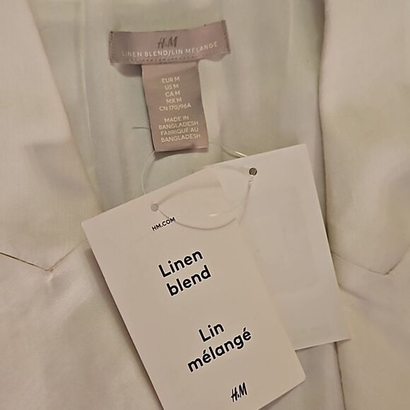 NWT H&M Linen blend shirt dress size Medium - Picture 10 of 13